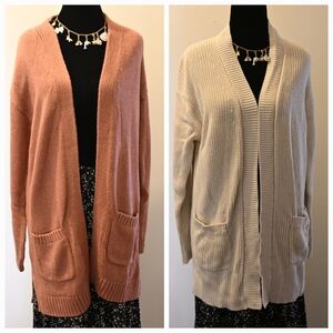 Cozy Knit Sweater Bundle in Salmon and Cream